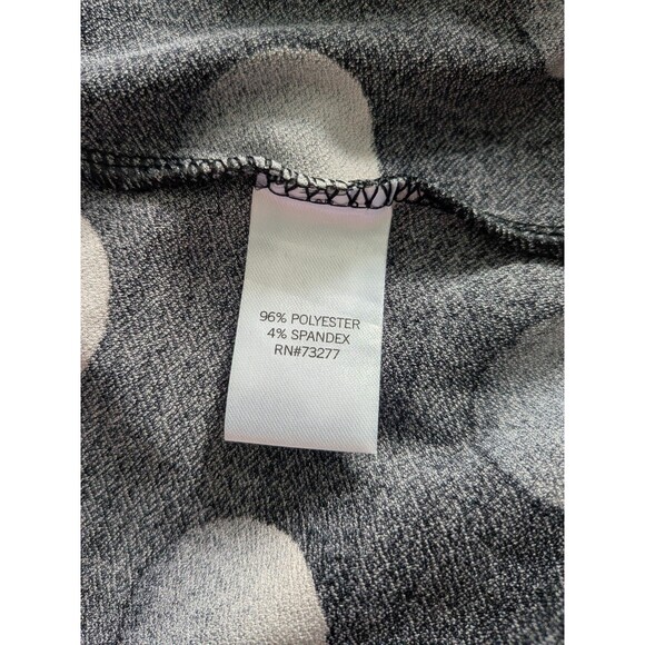 Apt. 9 Dress Women's XL Black White Faux Wrap Stretch Polkadot Casual Corpcore - Picture 8 of 12